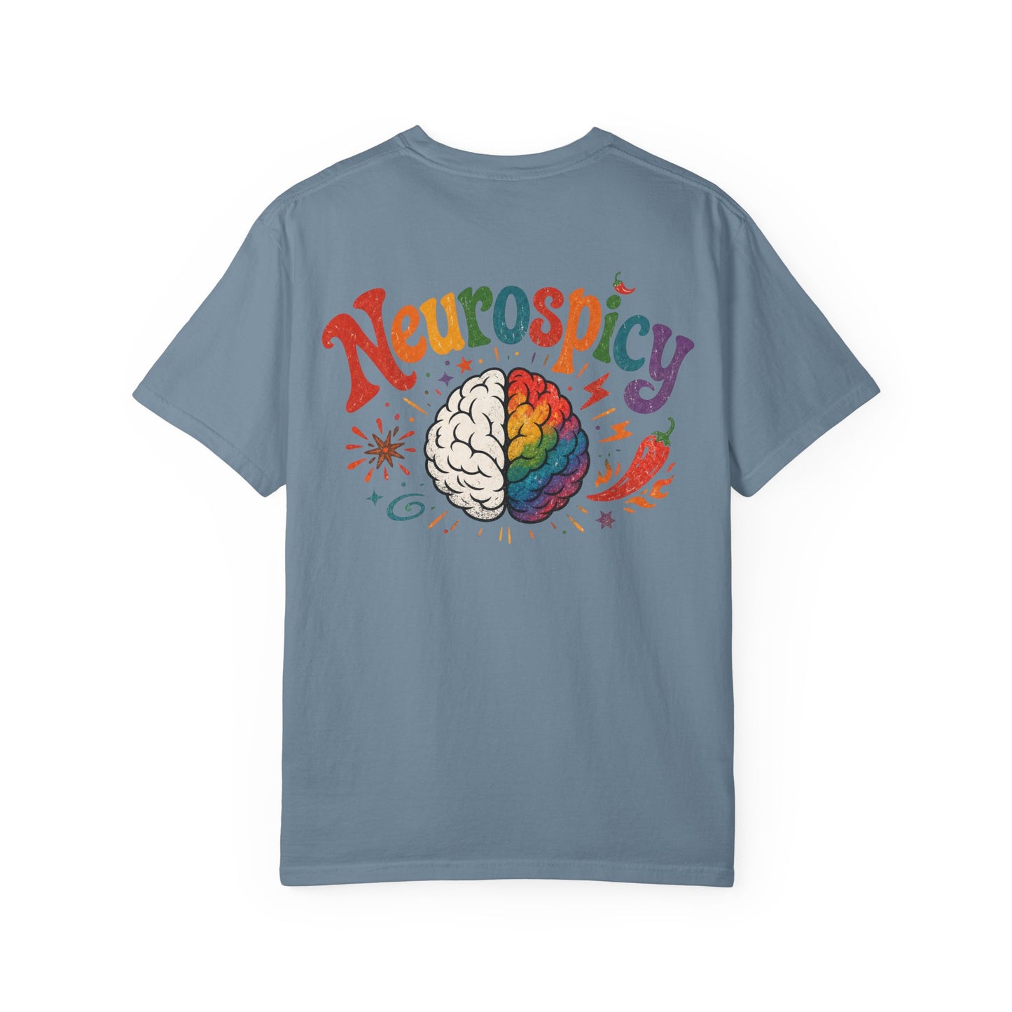 Neurospicy Rainbow Brain T-Shirt Neurodivergent Life