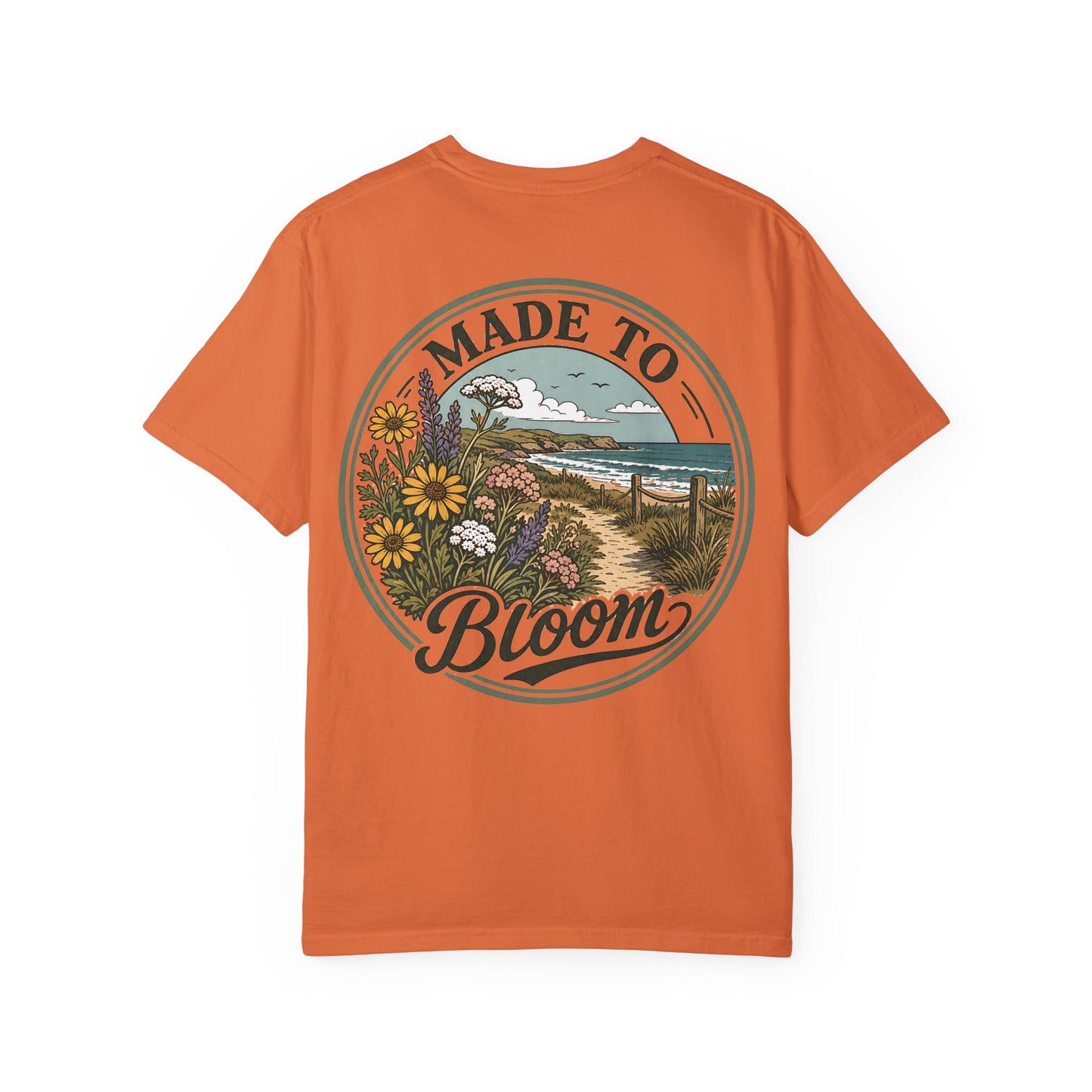 Made to Bloom T‑Shirt — Vintage Coastal Floral Graphic Tee