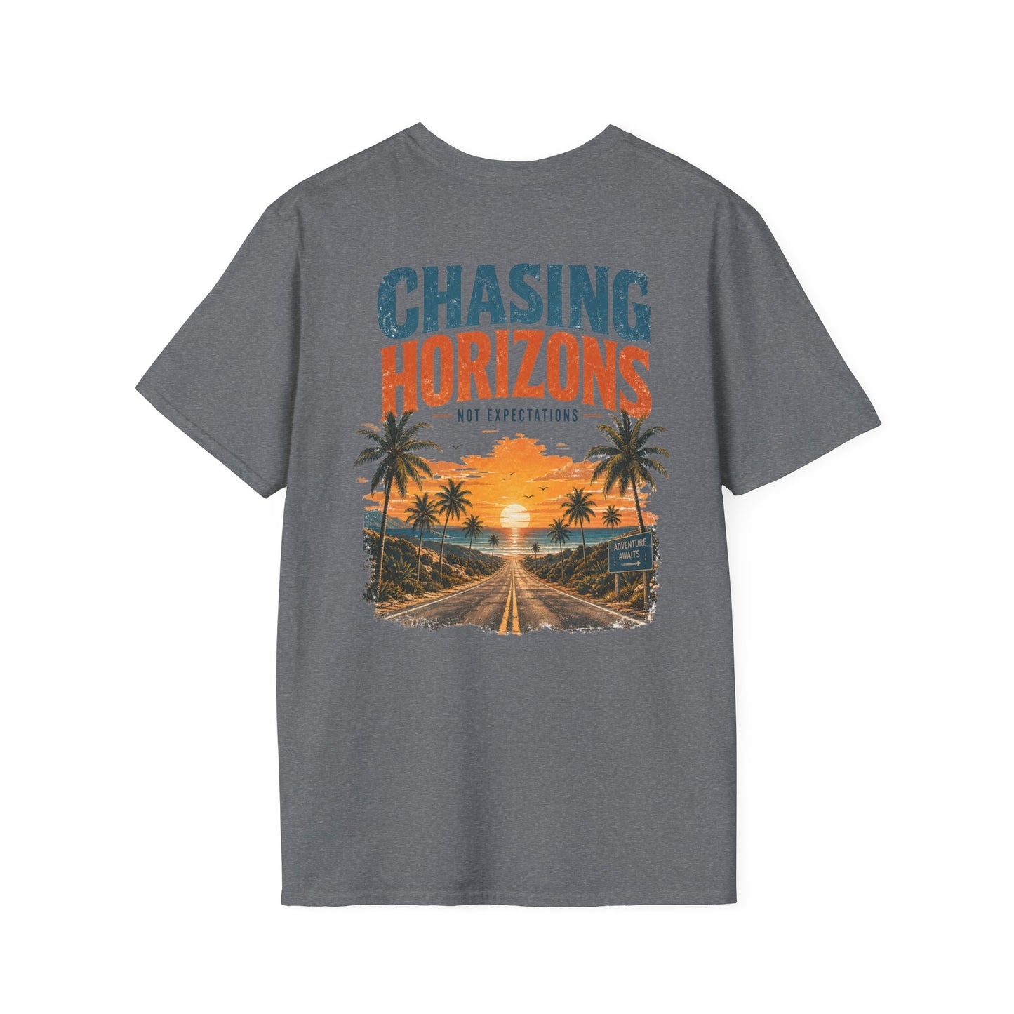 Chasing Horizons Graphic Tee – Retro Open Road T-Shirt