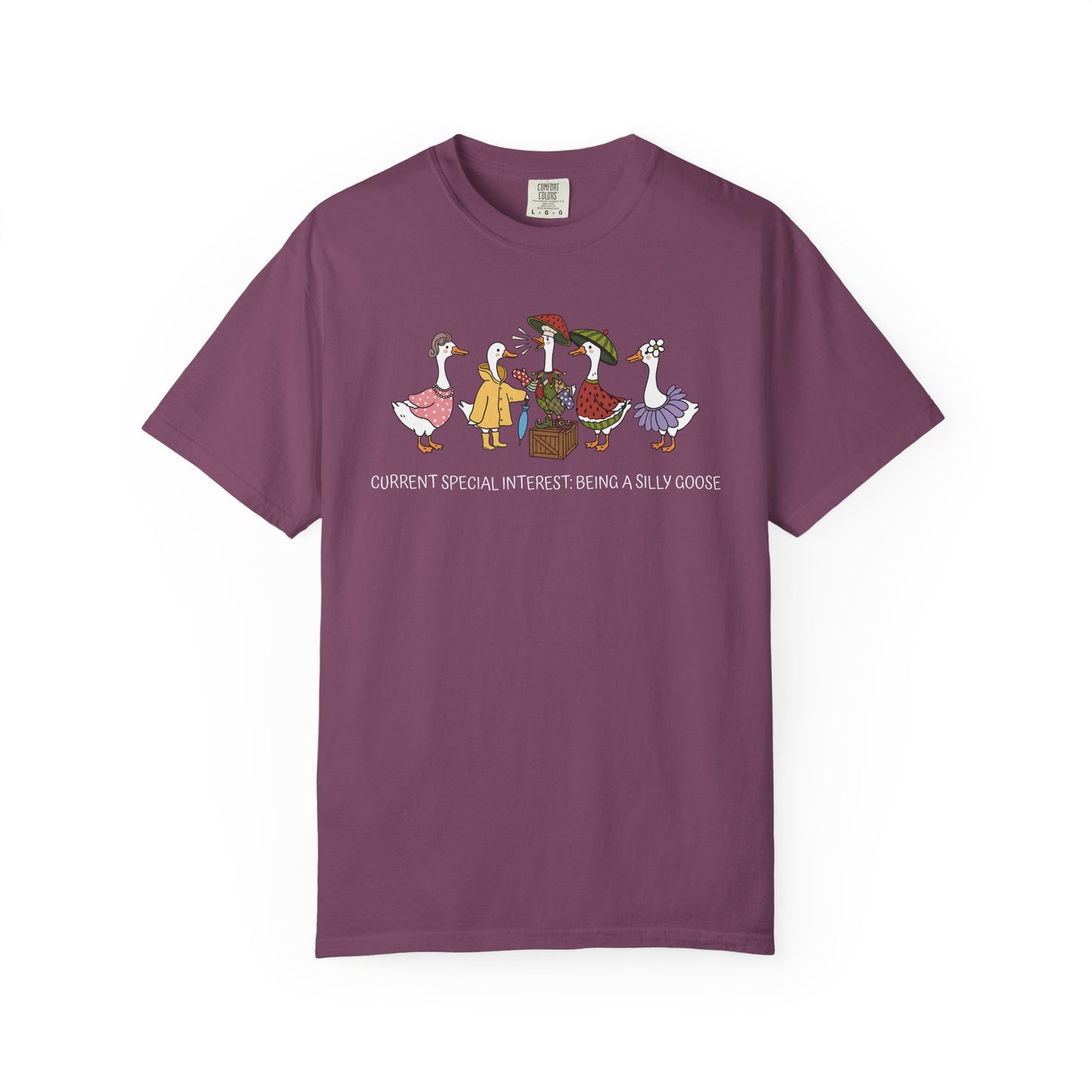 Silly Goose Special Interest Cartoon Graphic T-Shirt — Cute Vintage-style Goose Tee