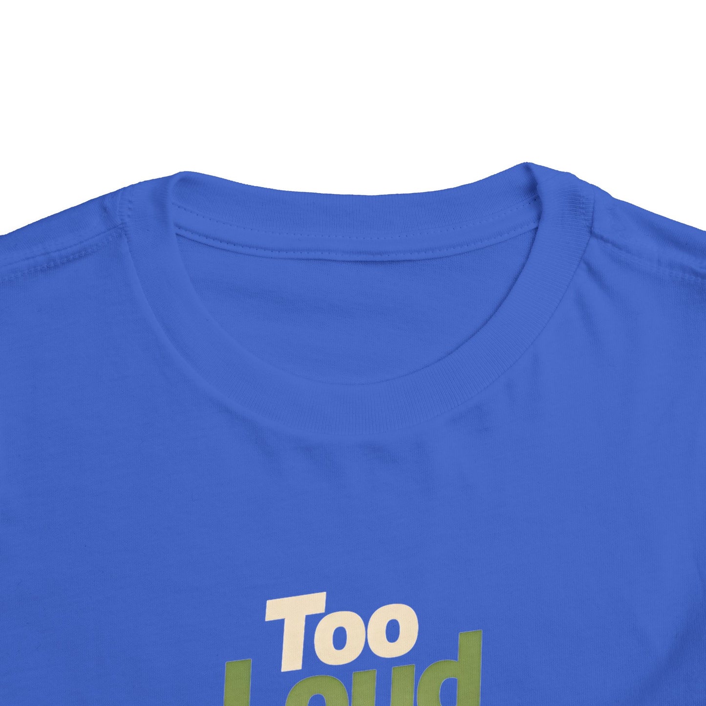 Toddler Tee — 'Too Loud' Headphone T-Rex Graphic Shirt