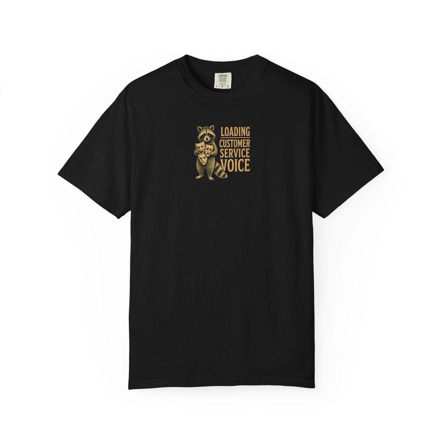 "Loading Customer Service Voice" Vintage Raccoon Support Rep Tee