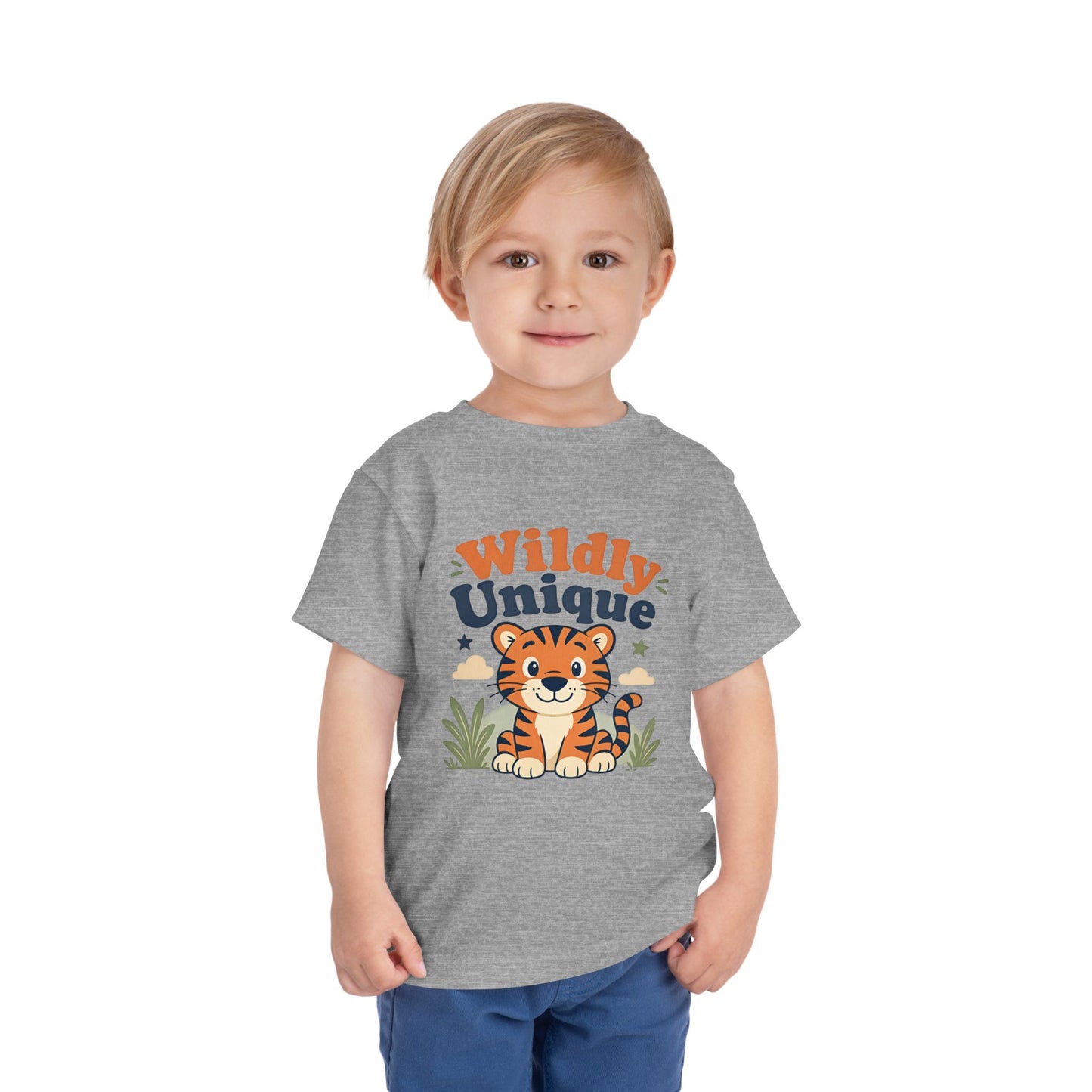 Toddler Tee — "Wildly Unique" Cute Tiger Graphic