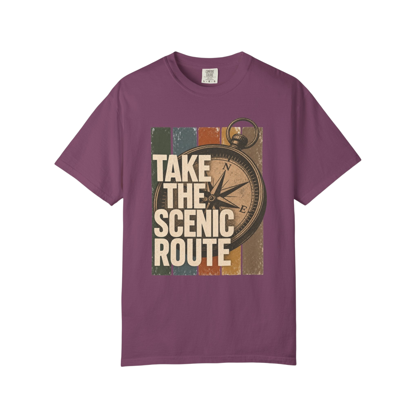Take the Scenic Route T-Shirt — Vintage Compass Travel Tee