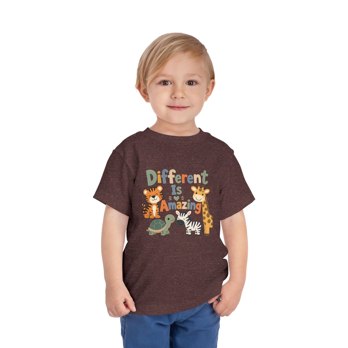 Toddler Tee — Repeating 'Inevitably Playful' Text Design