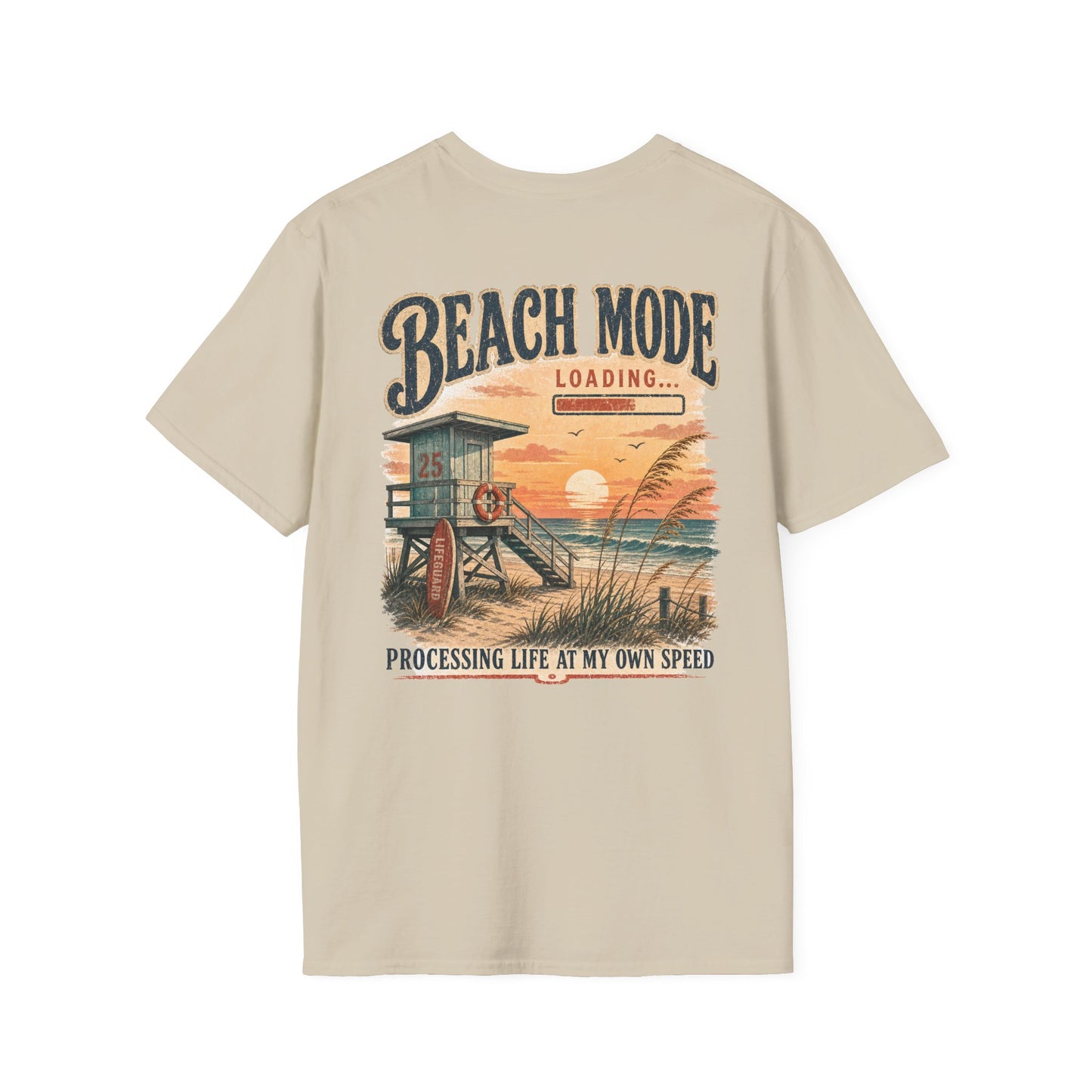 Beach Mode Loading "Processing Life At My Own Speed" Graphic Tee