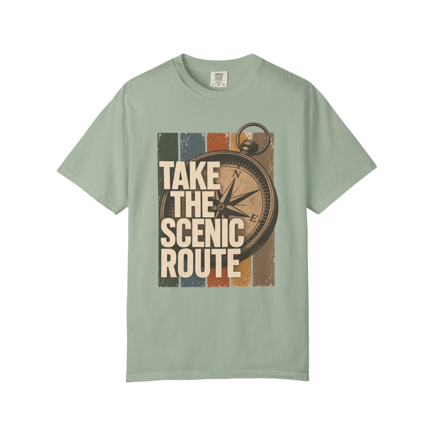 Take the Scenic Route T-Shirt — Vintage Compass Travel Tee