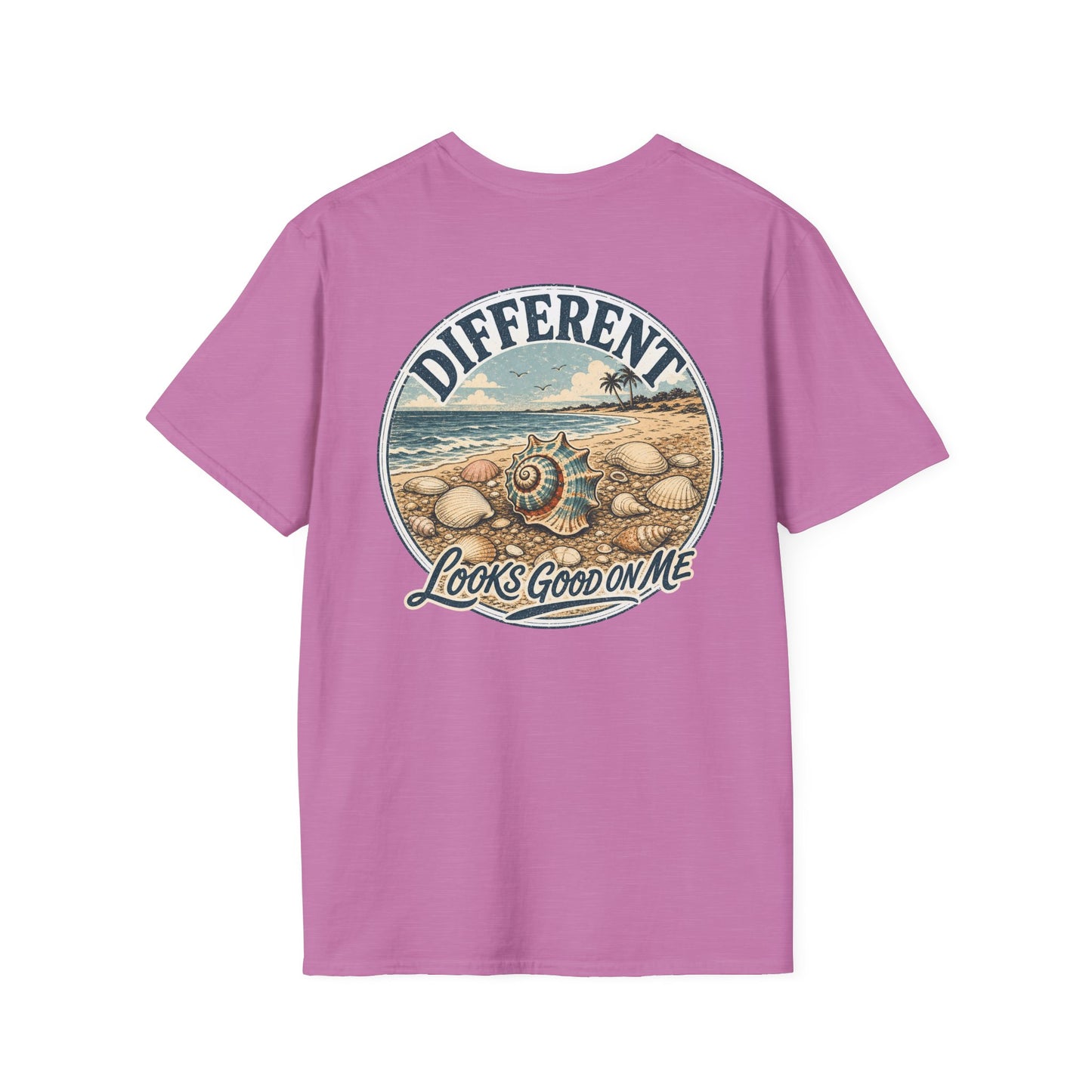"Different Looks Good On Me" Vintage Seashell Graphic Tee