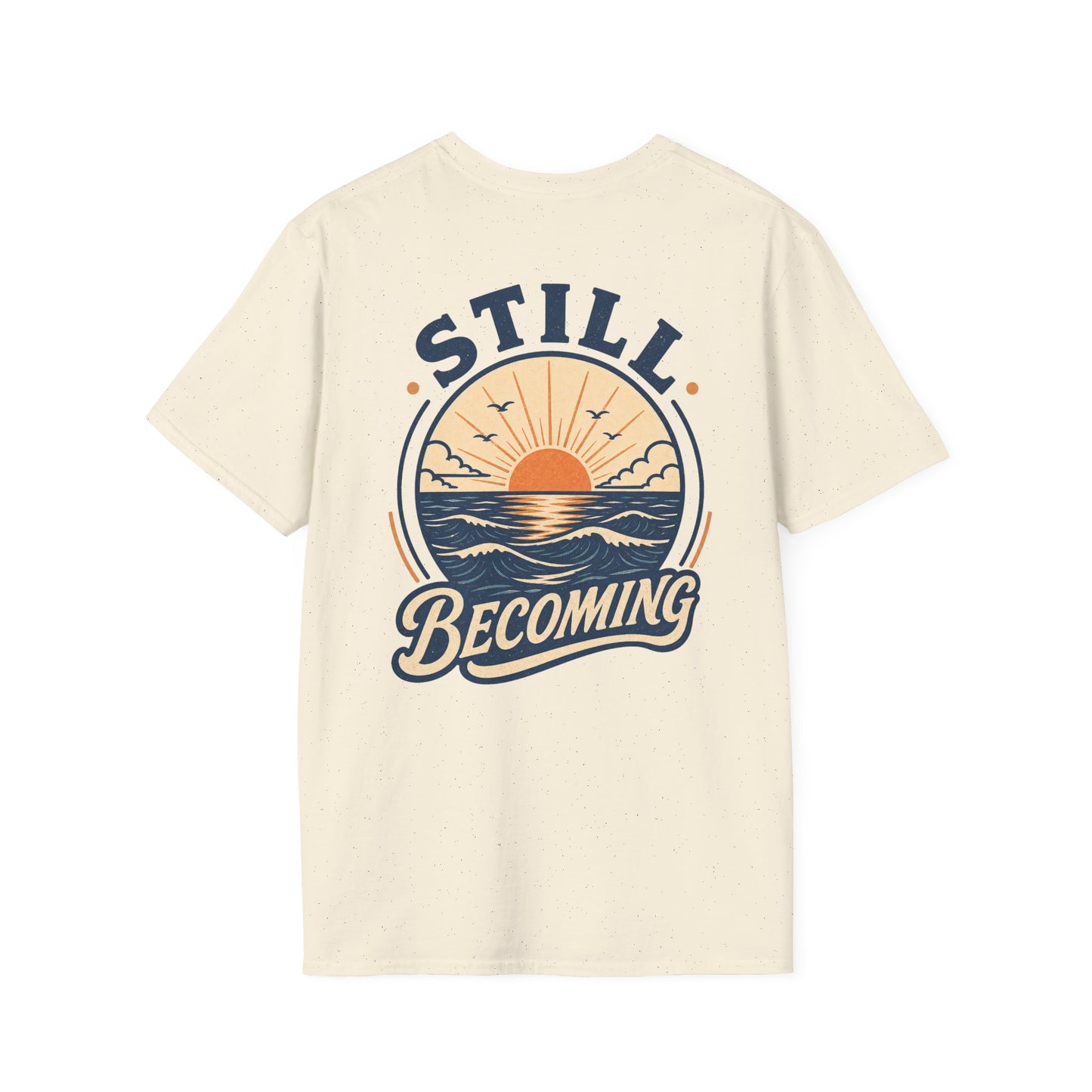 Still Becoming T-Shirt — Vintage Coastal Ocean Sunrise