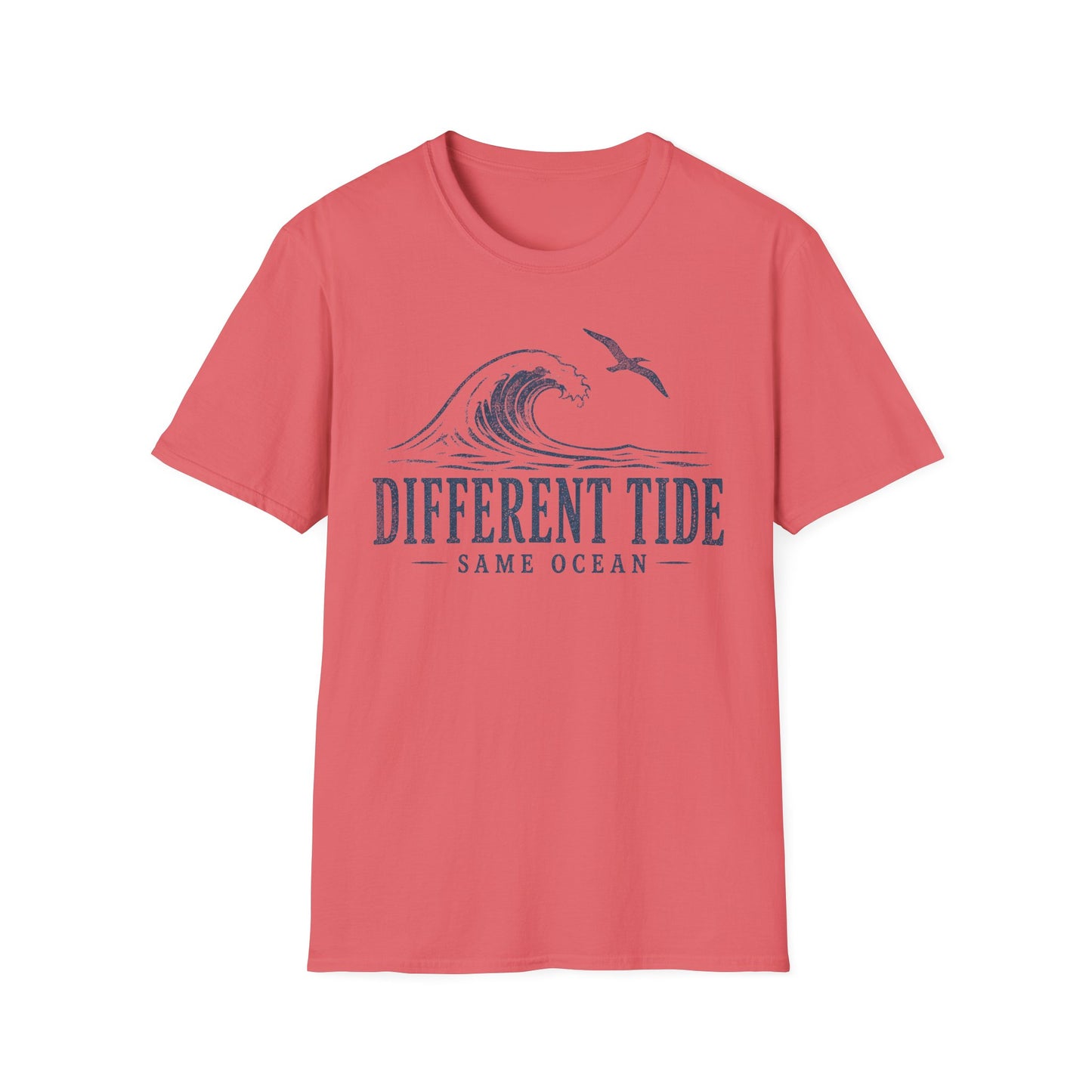 Different Tide Wave T-Shirt — 'Different Tide, Same Ocean' Coastal Graphic Tee