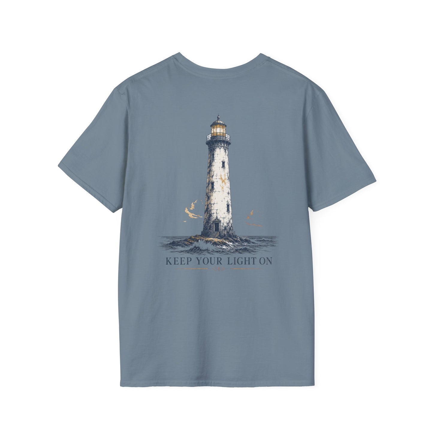 "Keep Your Light On" Vintage Lighthouse Graphic Tee