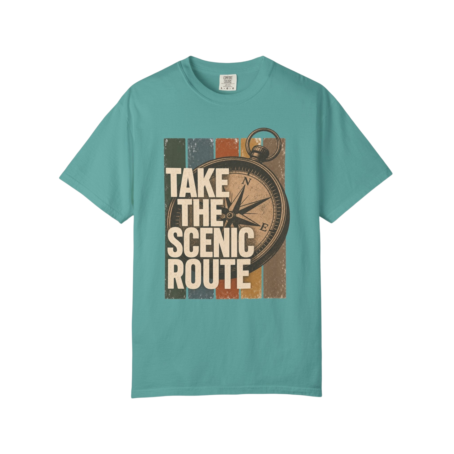 Take the Scenic Route T-Shirt — Vintage Compass Travel Tee