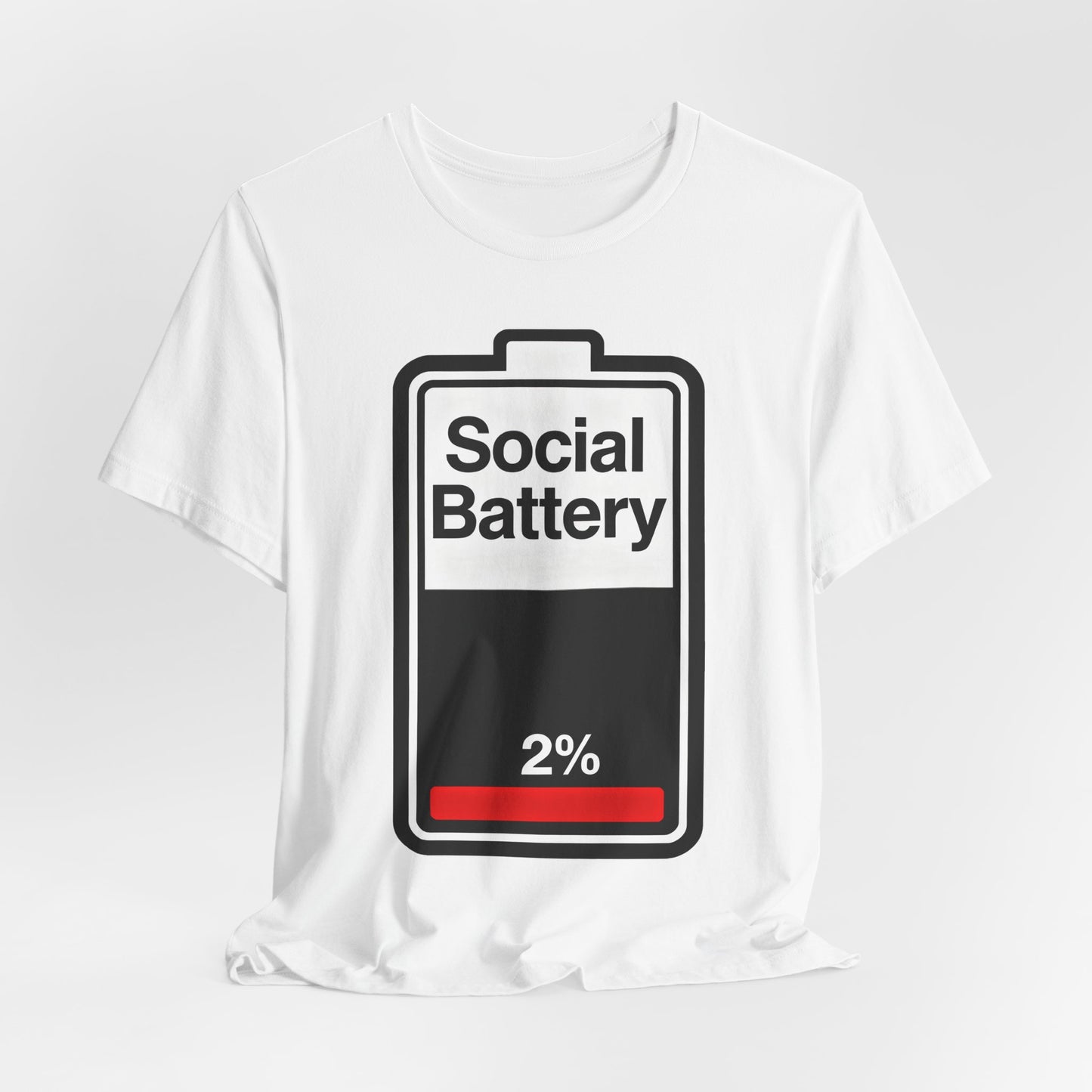 Social Battery 2% T-Shirt — Funny Introvert Low Energy Tee image 7
