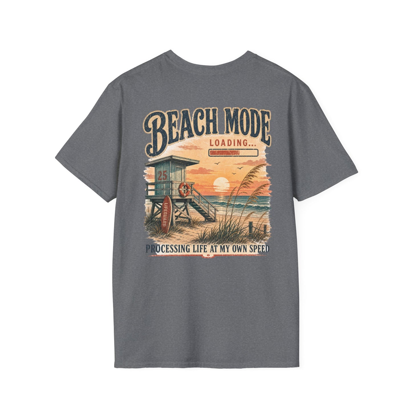 Beach Mode Loading "Processing Life At My Own Speed" Graphic Tee