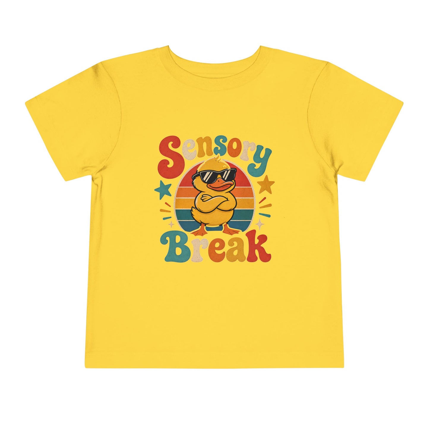 Sensory Break Toddler Tee — Cute Duck Graphic Kids Shirt