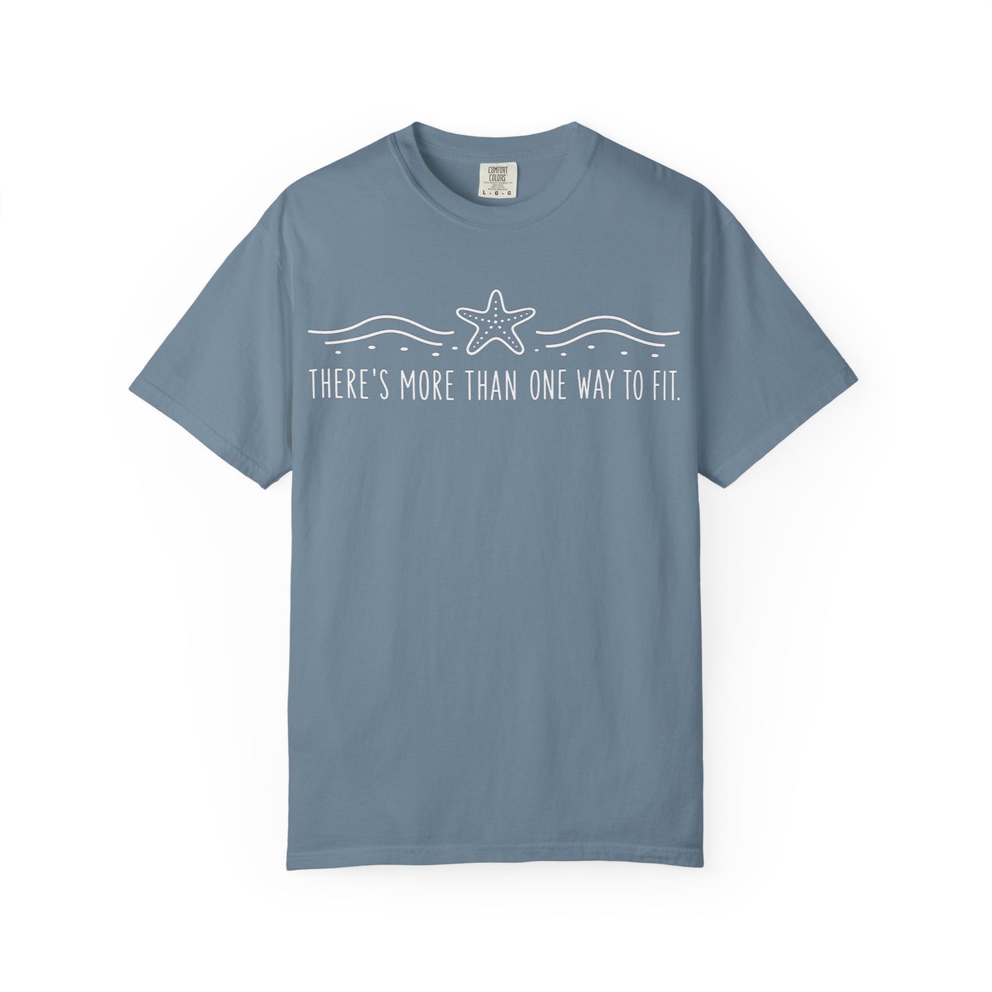 "There’s More Than One Way to Fit" Starfish White Print Graphic Tee