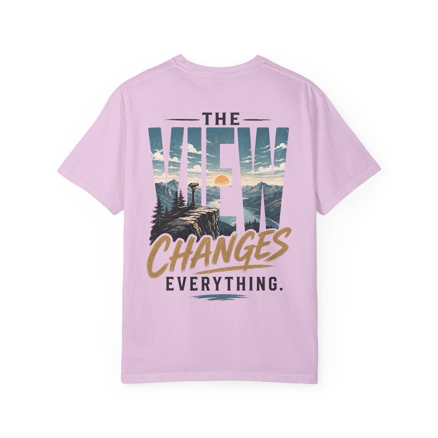 “The View Changes Everything” Scenic Graphic Tee Shirt