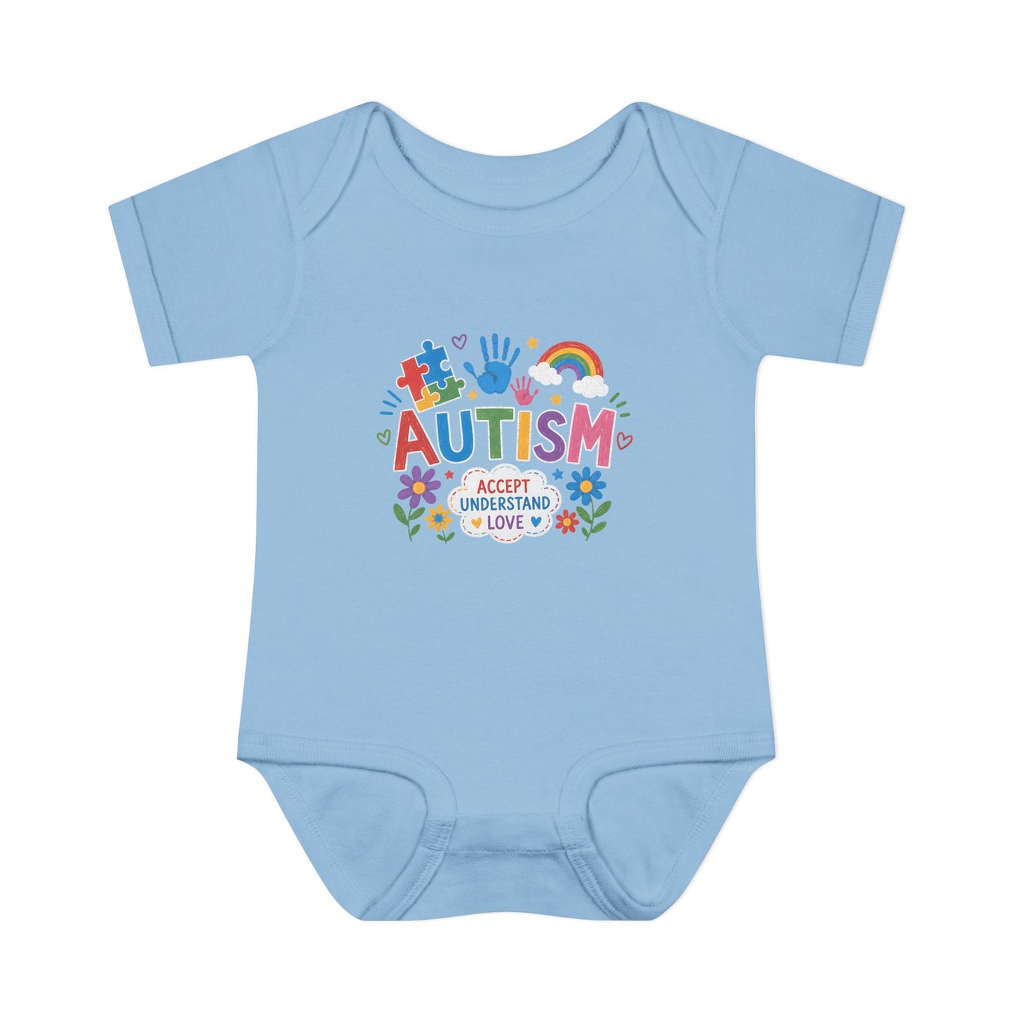Autism Awareness Infant Bodysuit — 'Accept Understand Love' Colorful Design image 28