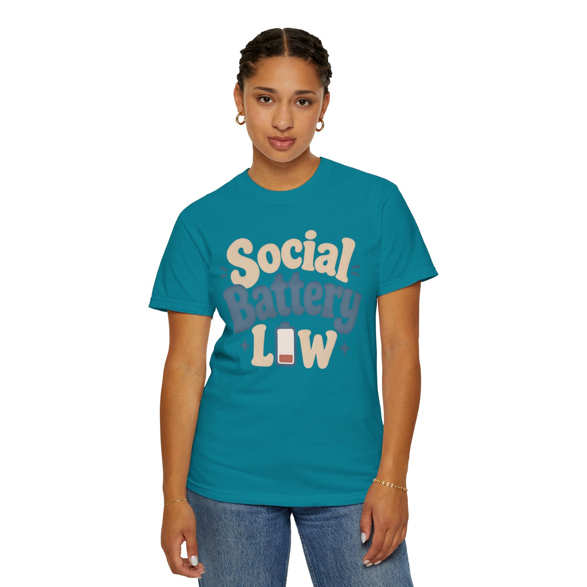 Social Battery Low T-Shirt — Funny Introvert Graphic Tee image 15