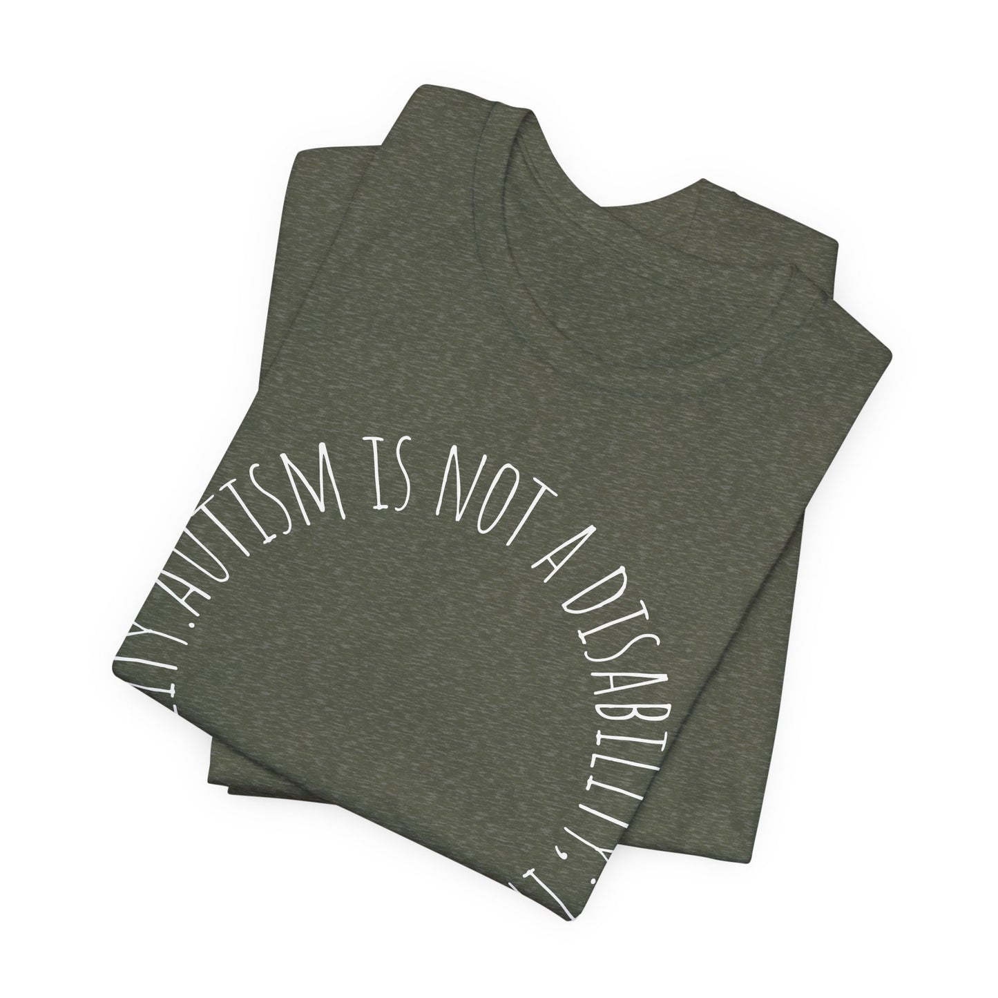 Autism Awareness - Autism Is Not a Disability Tee — A Different Ability -Circle Graphic T-Shirt image 15
