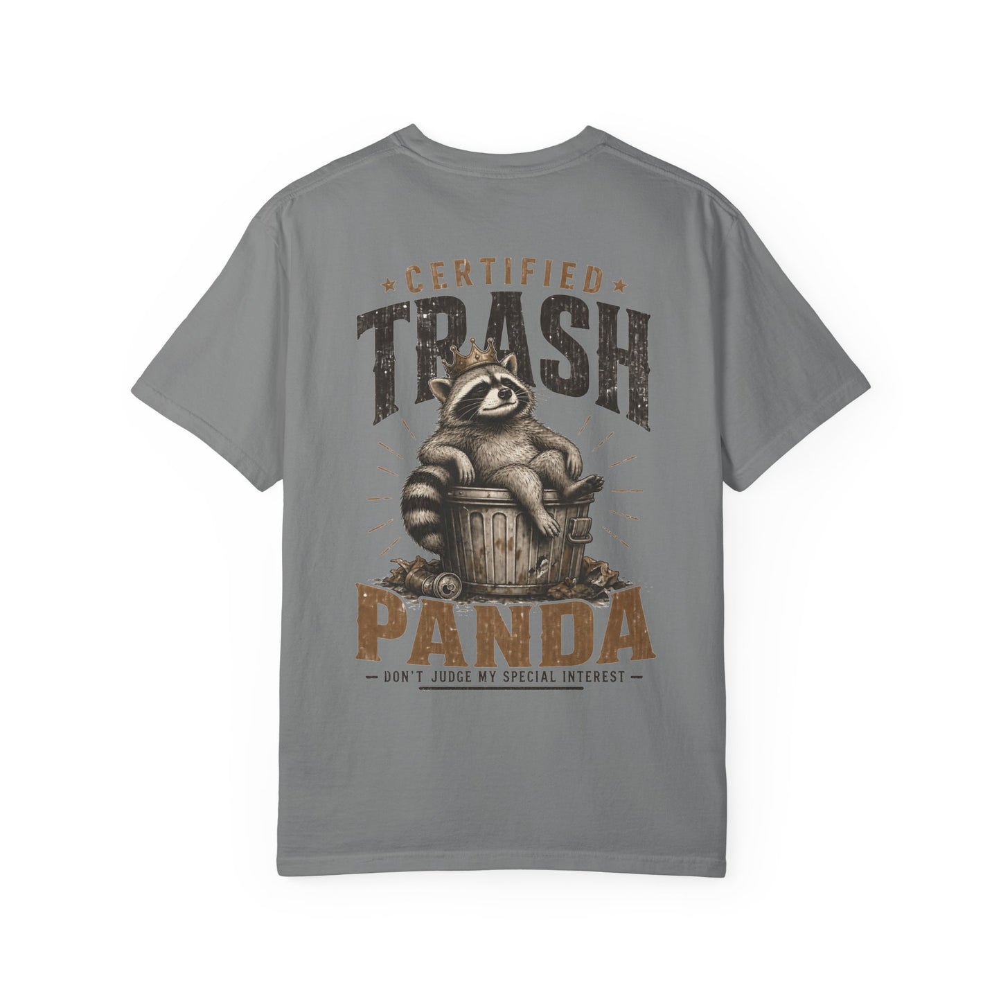 Certified Trash Panda T-Shirt — Funny Raccoon Graphic Tee BACK PRINT