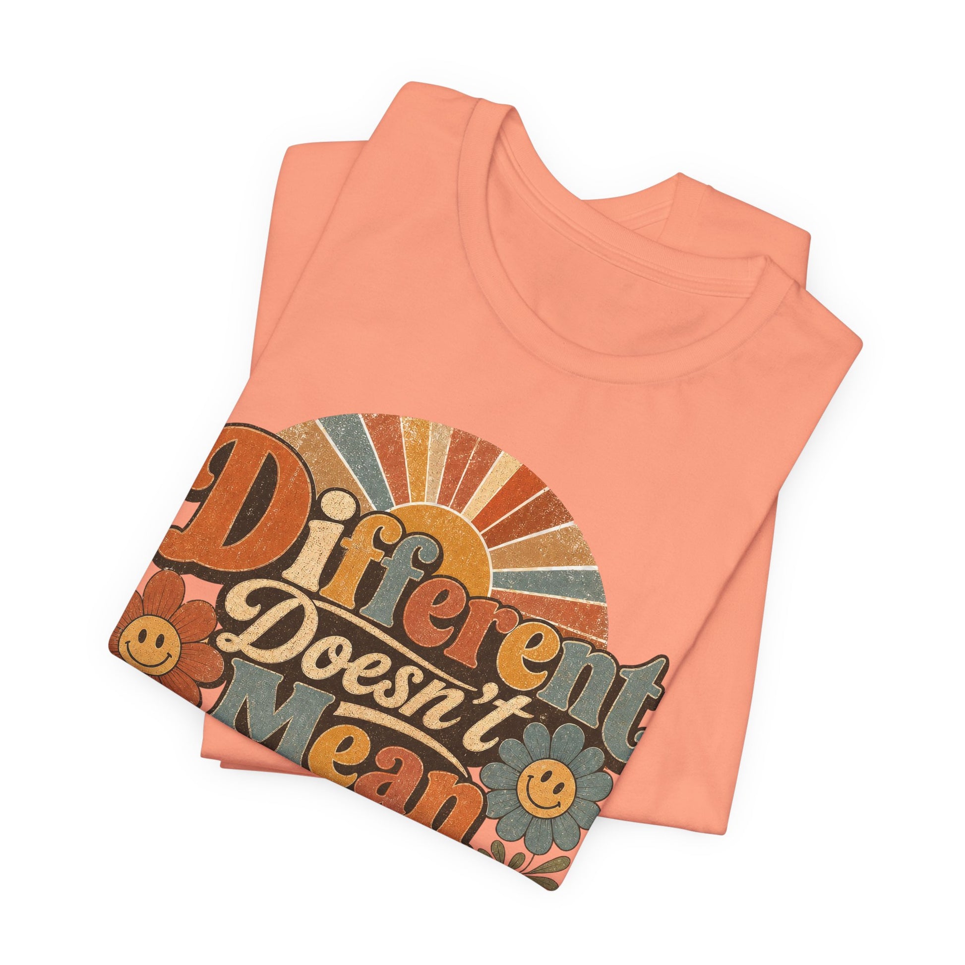 Different Doesn't Mean Less Retro Graphic Tee image 11