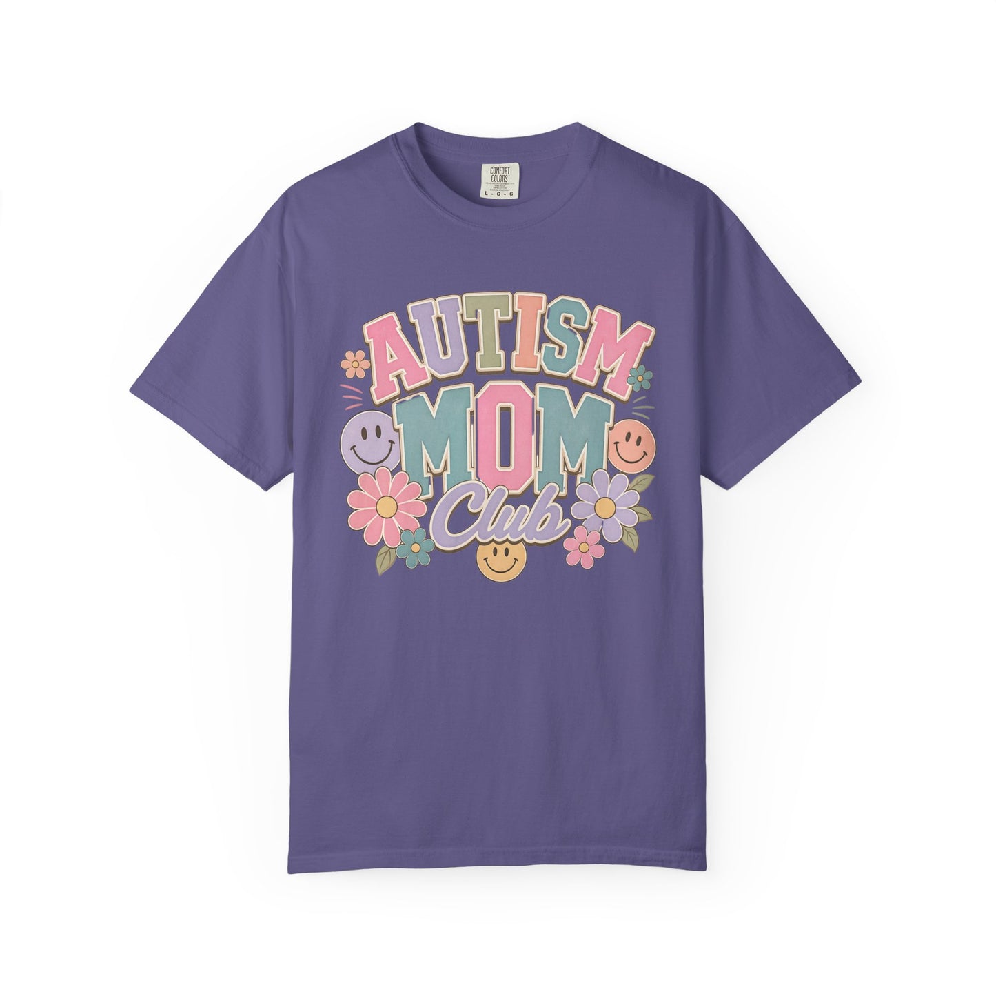 Autism Mom Club T-Shirt — Pastel Floral Support Tee image
