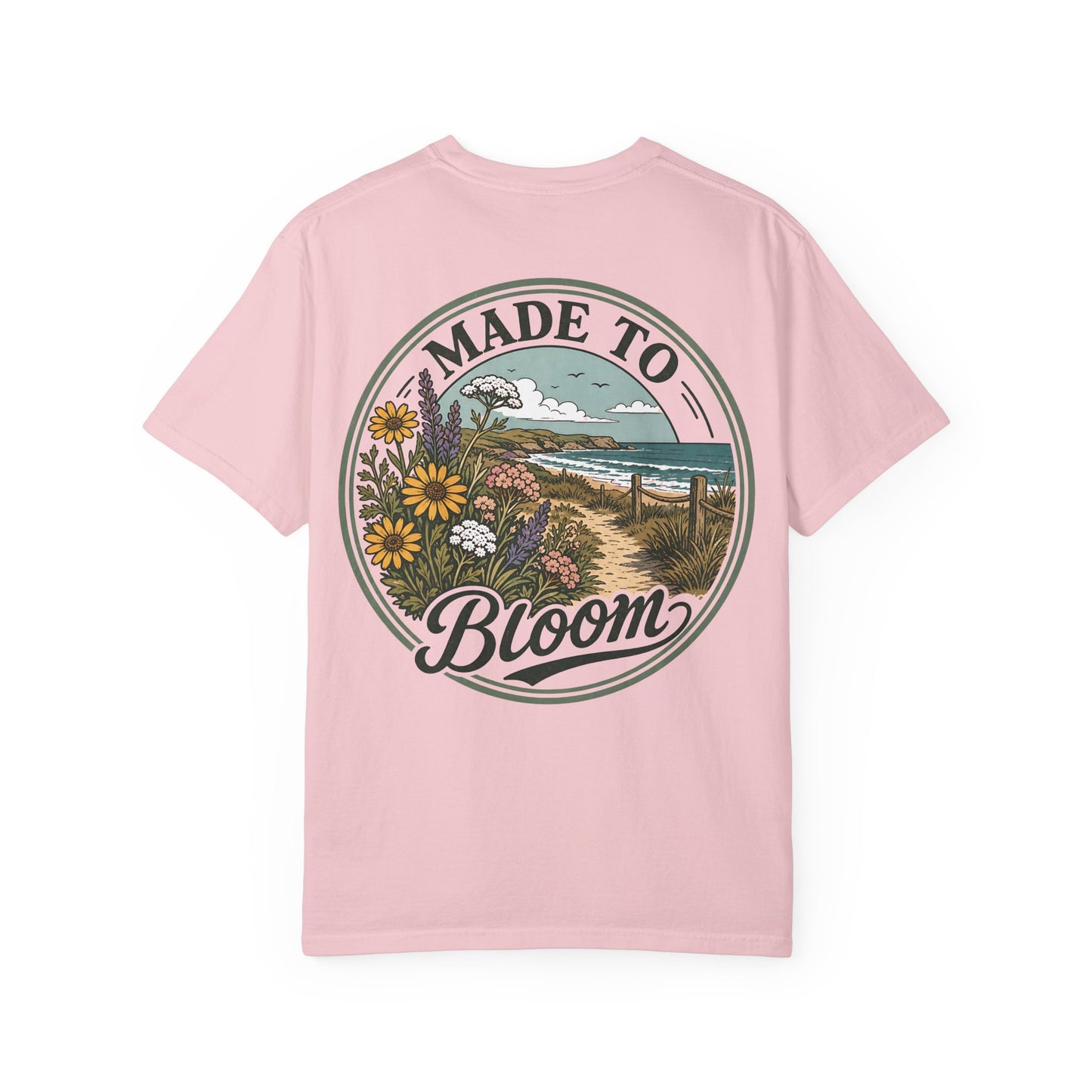 Made to Bloom T‑Shirt — Vintage Coastal Floral Graphic Tee