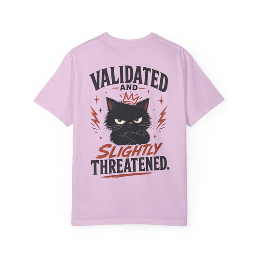 "Validated and Slightly Threatened" Cat Graphic T-Shirt