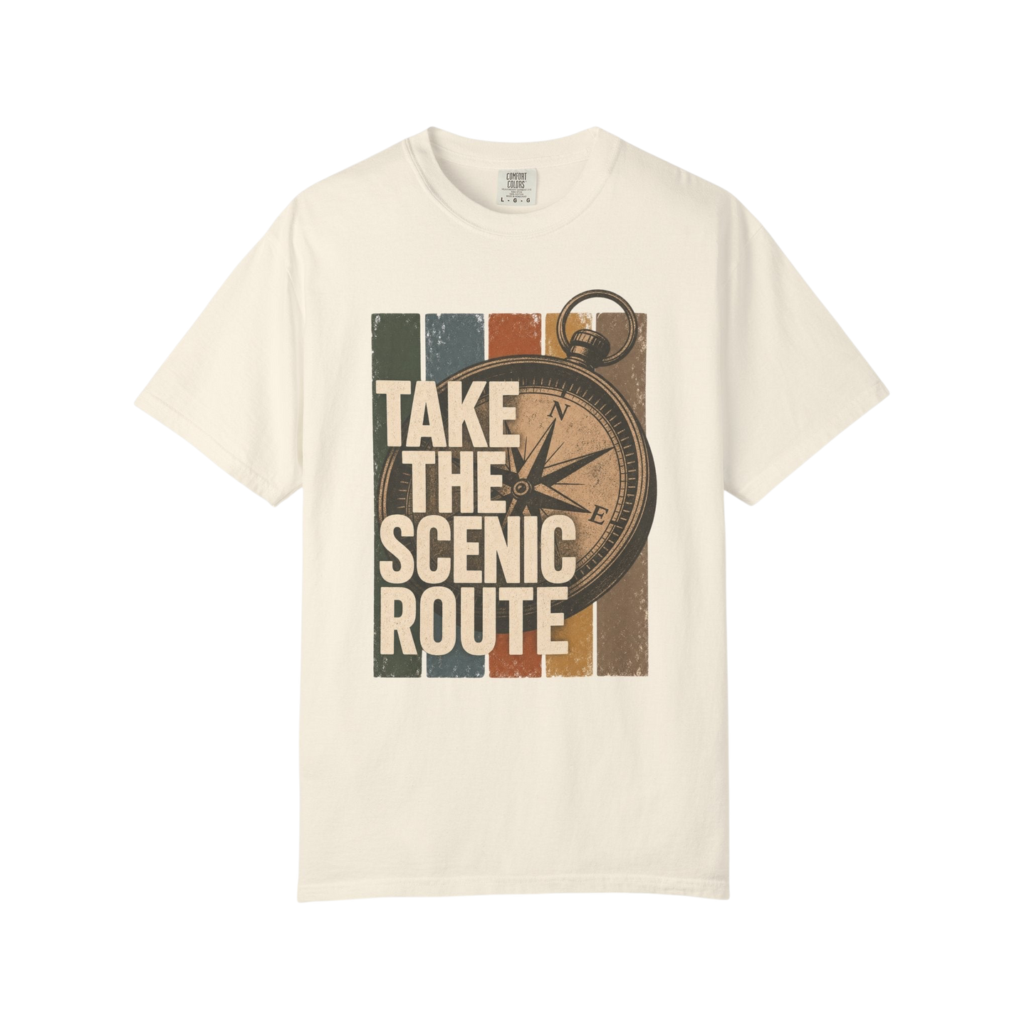 Take the Scenic Route T-Shirt — Vintage Compass Travel Tee
