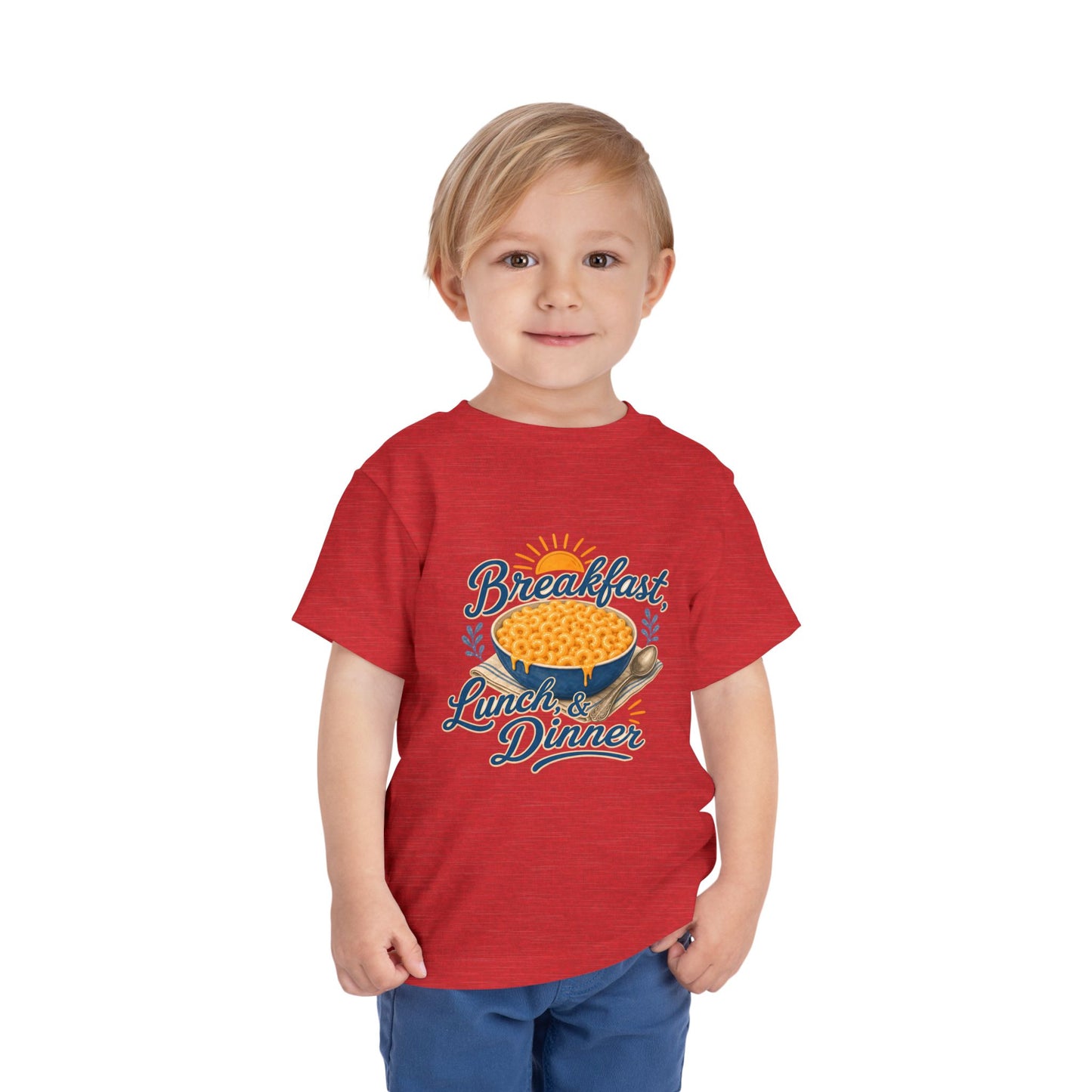 "Breakfast, Lunch & Dinner" Mac and Cheese Kids Shirt Toddler Tee