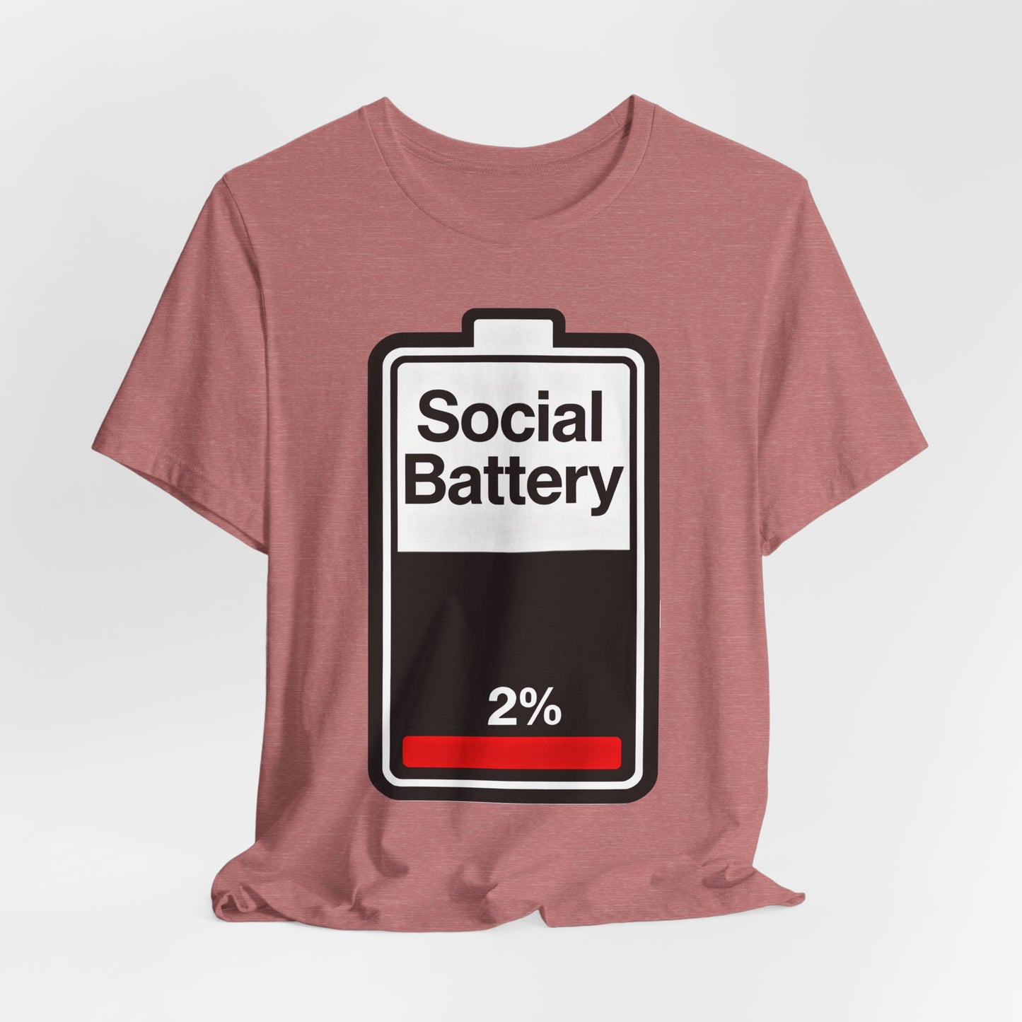 Social Battery 2% T-Shirt — Funny Introvert Low Energy Tee image 15
