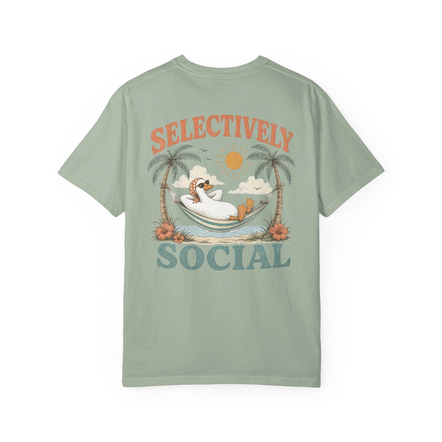 Selectively Social Silly Goose T-Shirt —BACK PRINT- Relaxed Hammock Graphic Tee