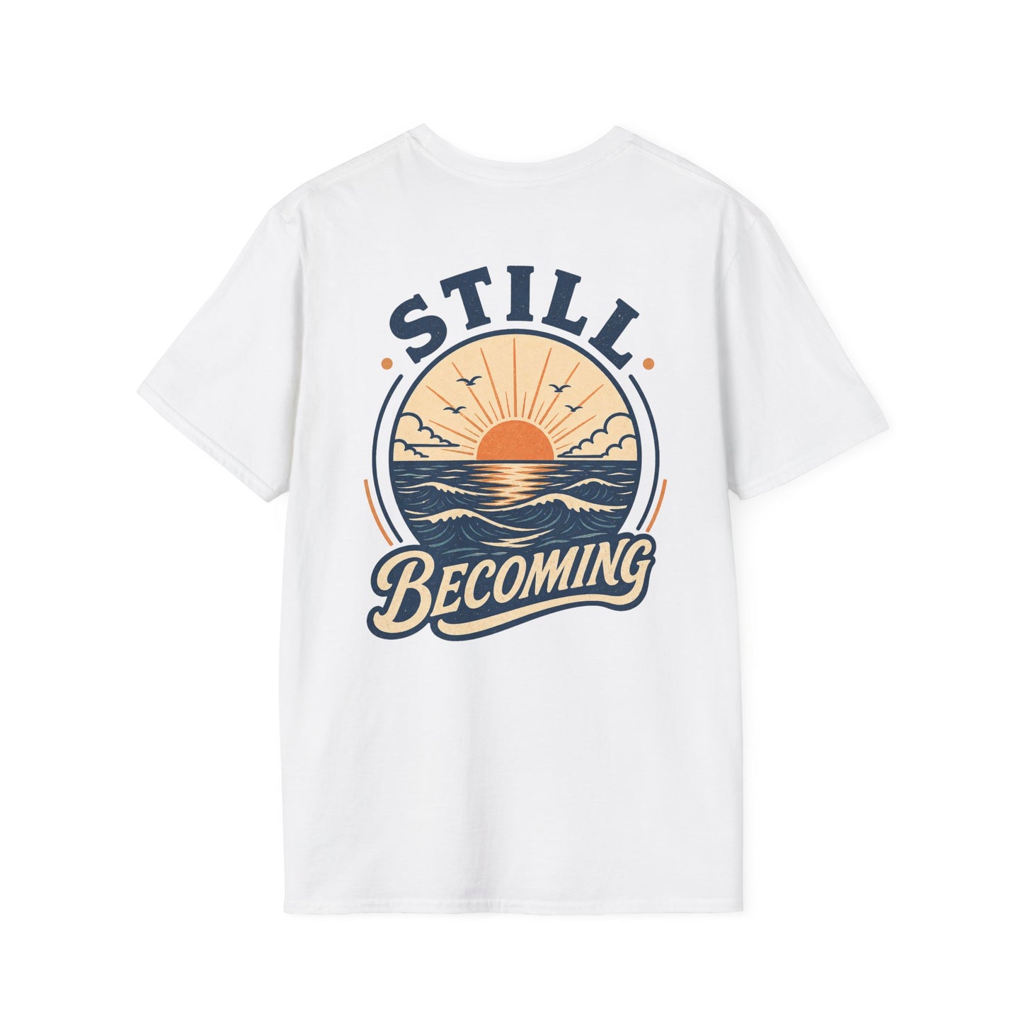 Still Becoming T-Shirt — Vintage Coastal Ocean Sunrise