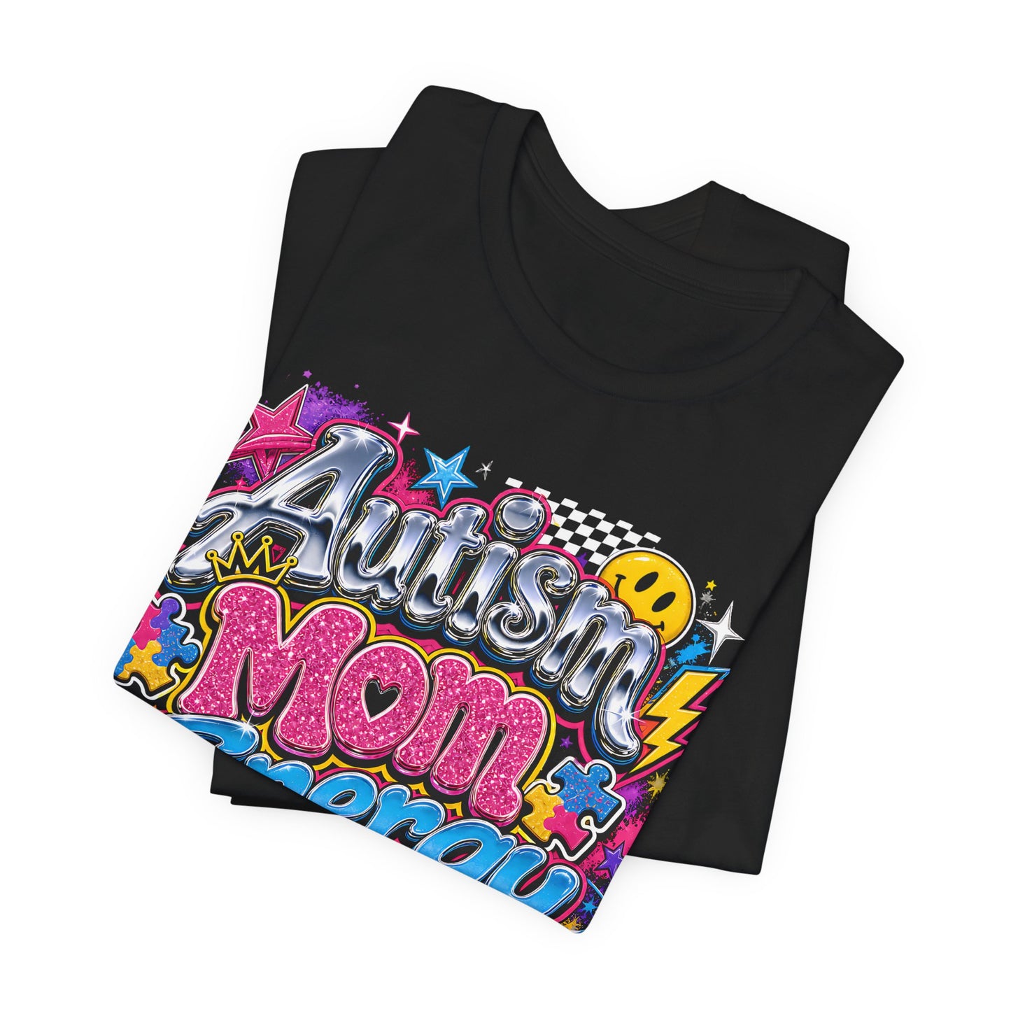 Autism Mom Energy T-Shirt — Colorful Supportive Graphic Tee for Autism Awareness image 7