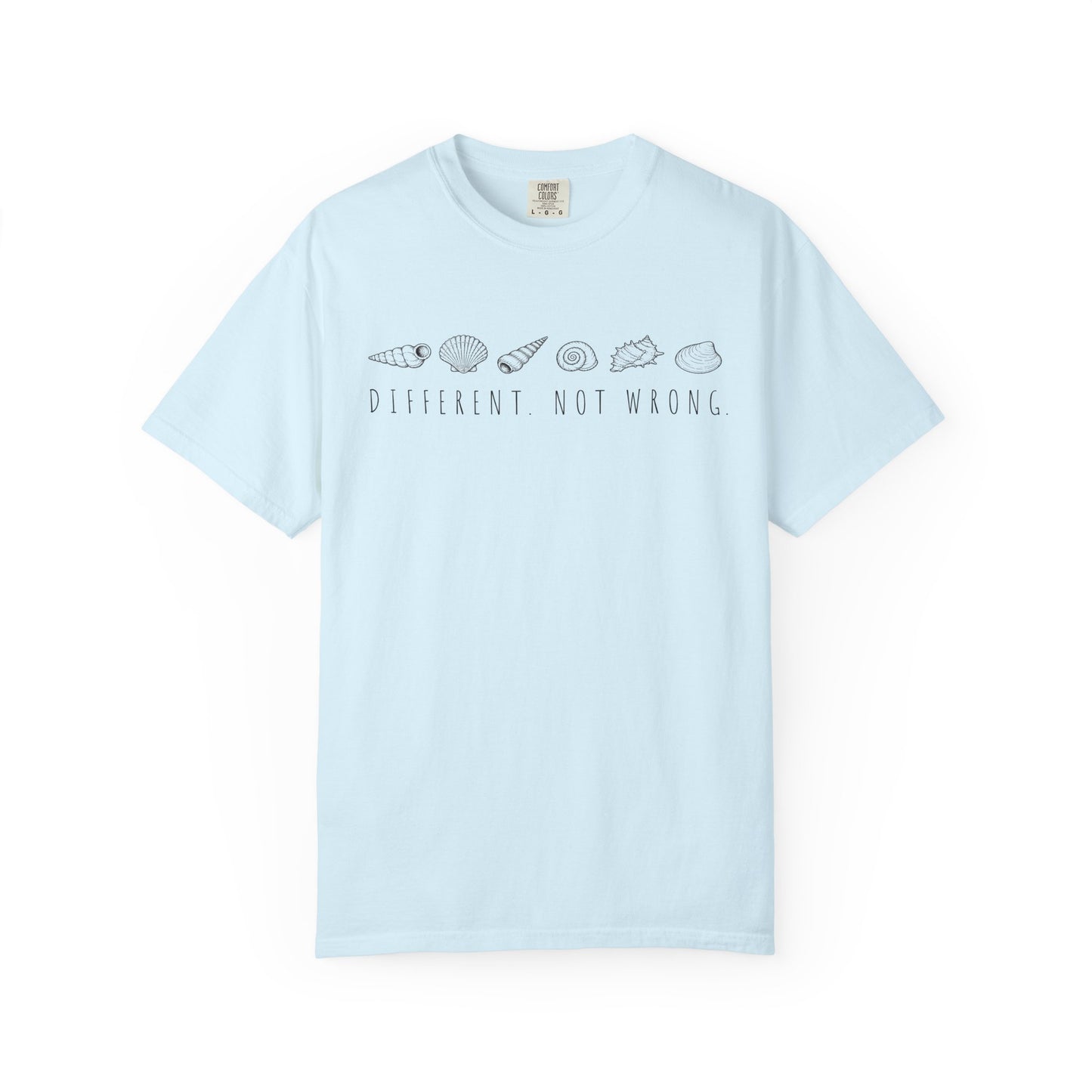 Different Not Wrong Seashell Graphic T-Shirt