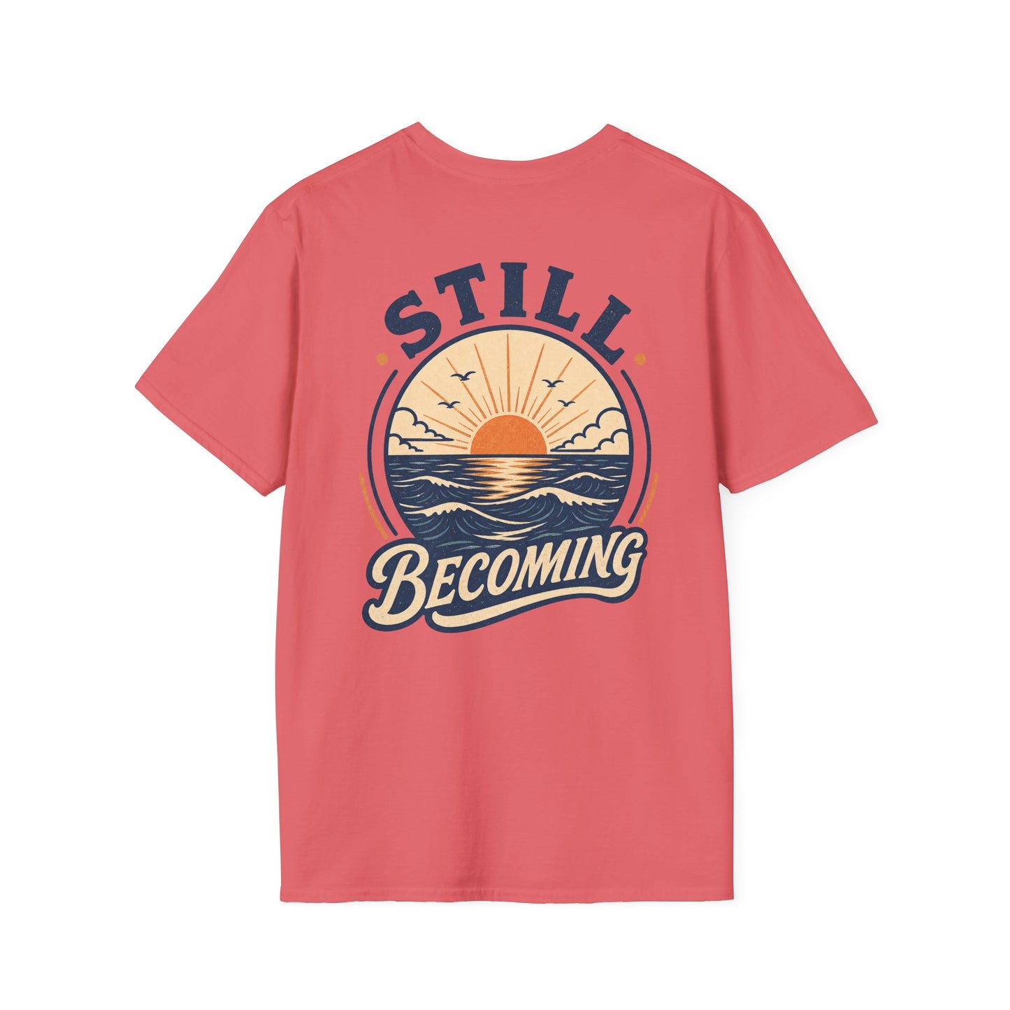 Still Becoming T-Shirt — Vintage Coastal Ocean Sunrise