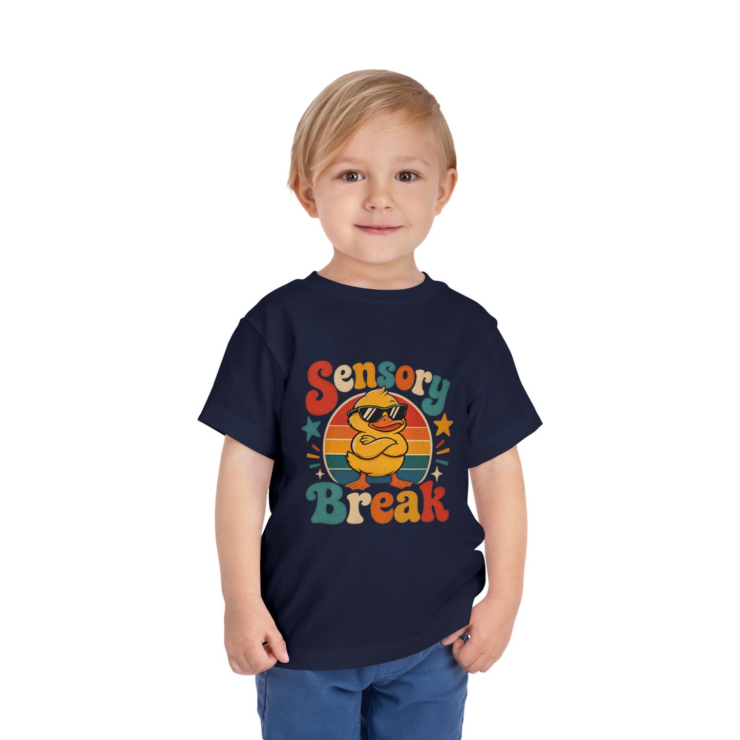 Sensory Break Toddler Tee — Cute Duck Graphic Kids Shirt