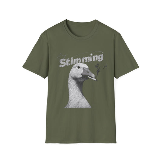 Stimming Goose T‑Shirt — Retro Silly Goose Graphic Tee for Autism & Sensory Pride