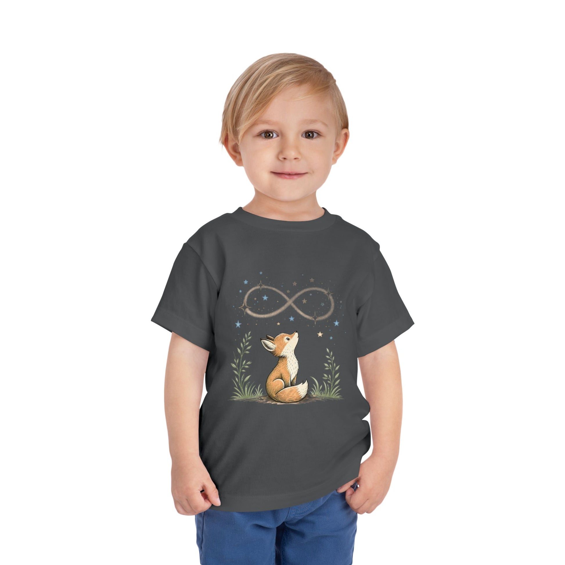 Toddler Tee — Little Fox Gazing at Stars Infinity Design image 18