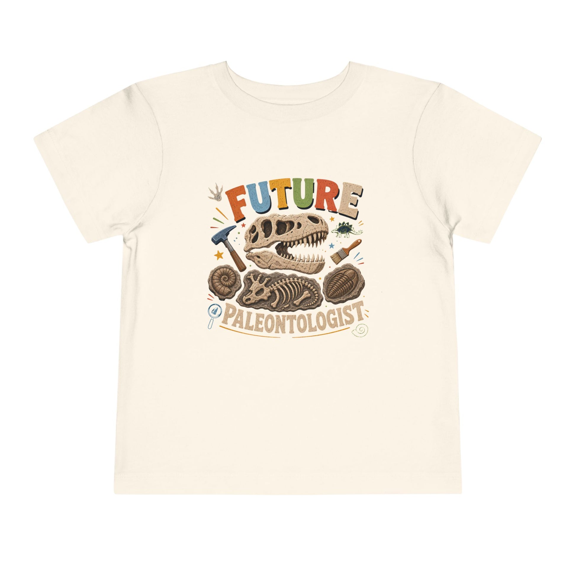 Future Paleontologist Toddler Tee — Dinosaur Fossil Graphic Shirt - Natural, 5T image