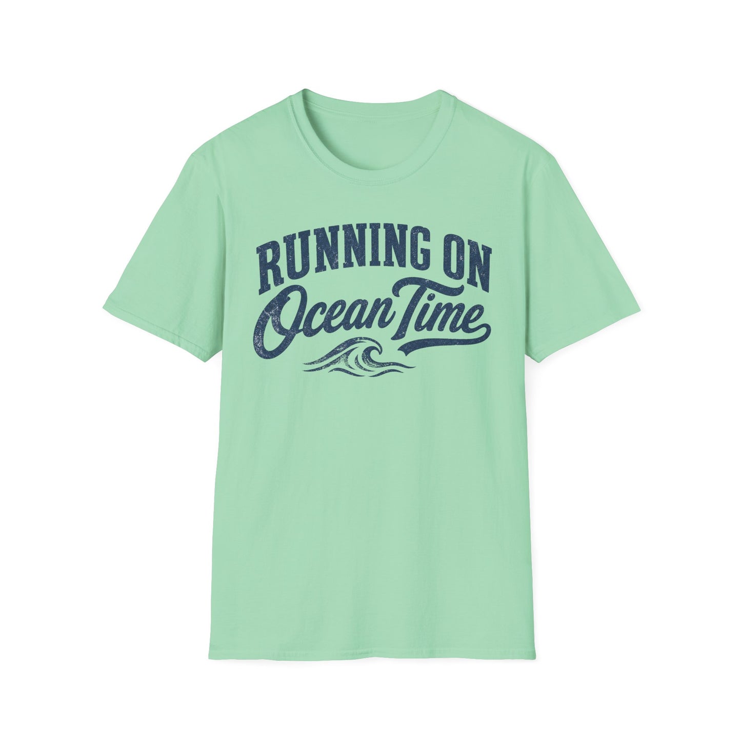 Running On Ocean Time T-Shirt — Coastal Beach Vibes Tee