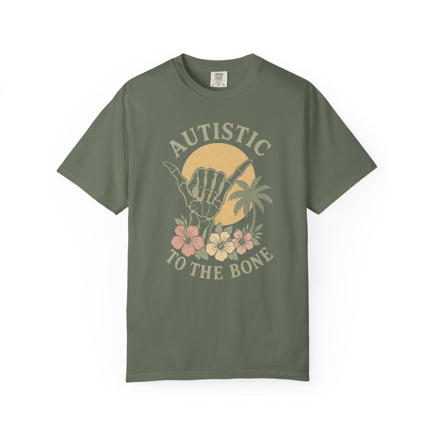 Autistic to the Bone T-Shirt — Retro Surf Shaka Autism Pride Tee