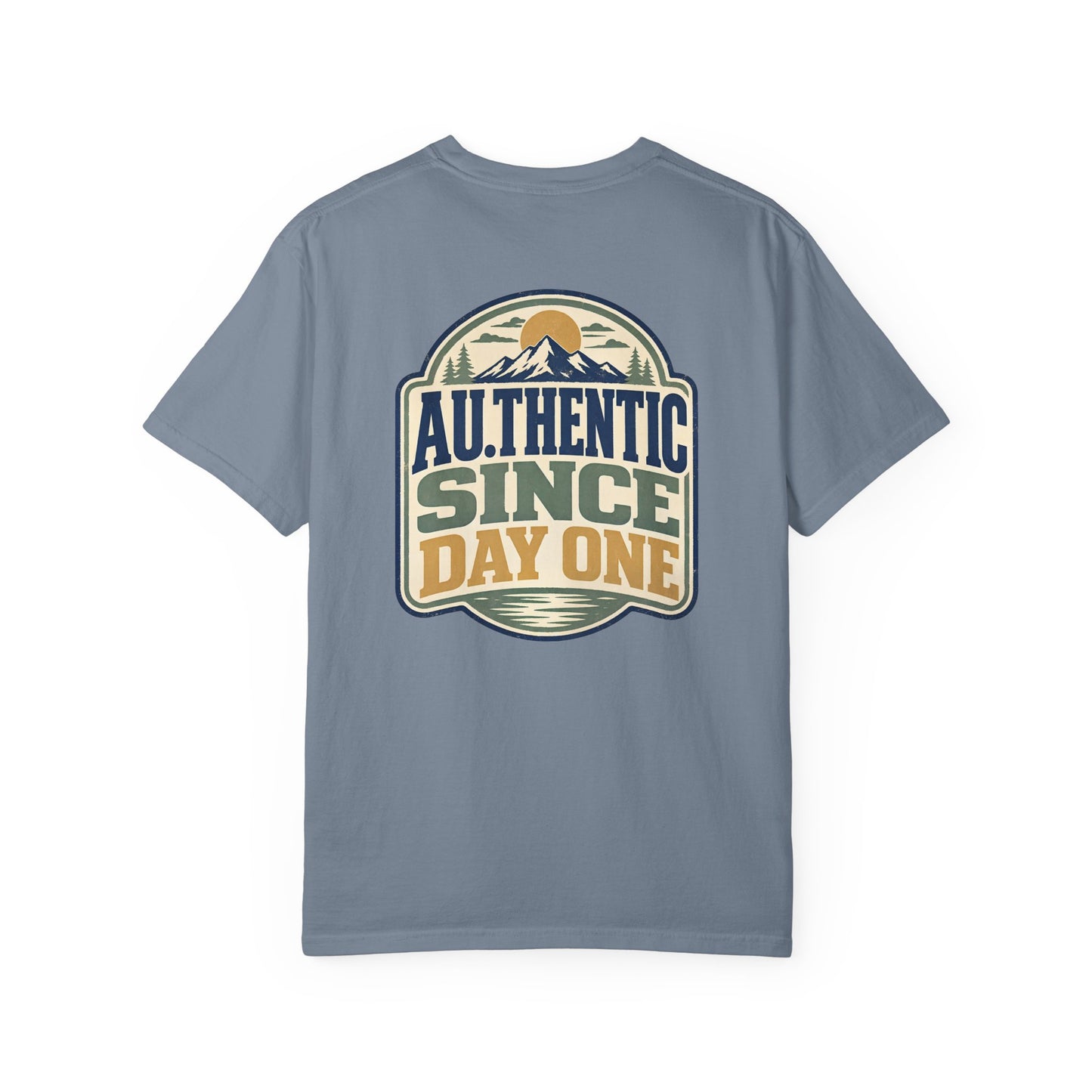 T-Shirt — BACK PRINT - "AU.THENTIC Since Day One" Vintage Outdoor Graphic Tee