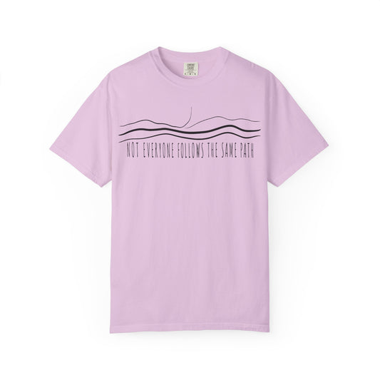 T-Shirt – Minimal Line Mountain Tee “Not Everyone Follows The Same Path”