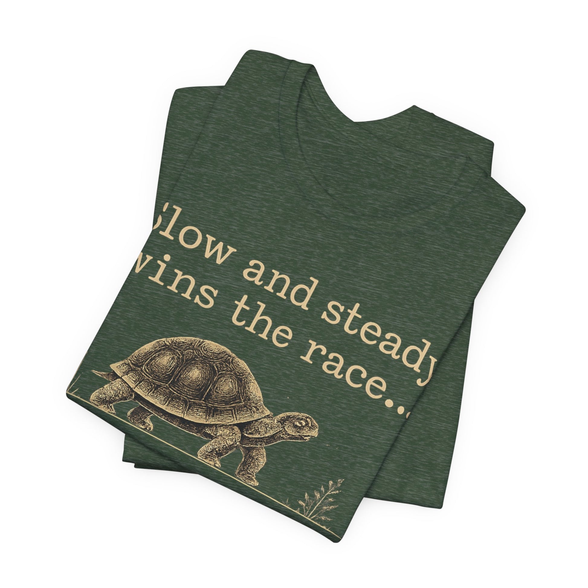 Slow and Steady Wins the Race T-Shirt — Detail-Oriented Turtle Graphic Tee image 22