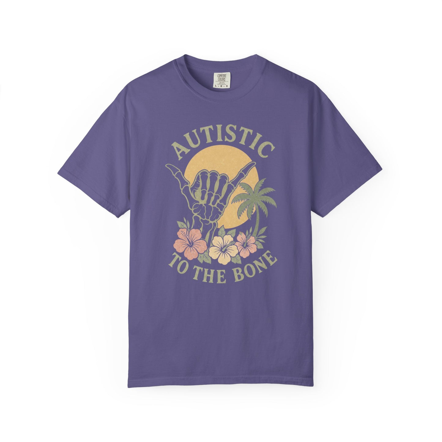 Autistic to the Bone T-Shirt — Retro Surf Shaka Autism Pride Tee