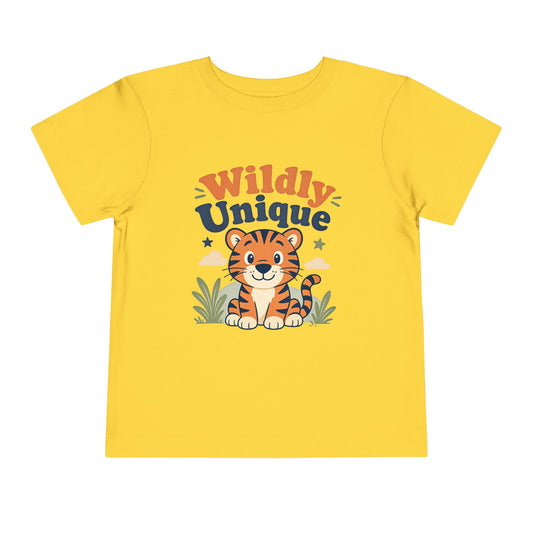 Toddler Tee — "Wildly Unique" Cute Tiger Graphic