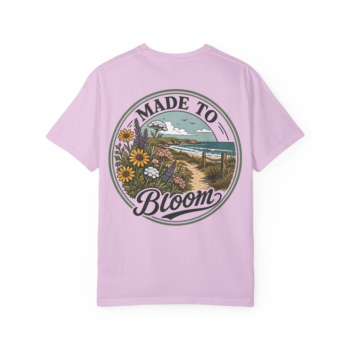 Made to Bloom T‑Shirt — Vintage Coastal Floral Graphic Tee