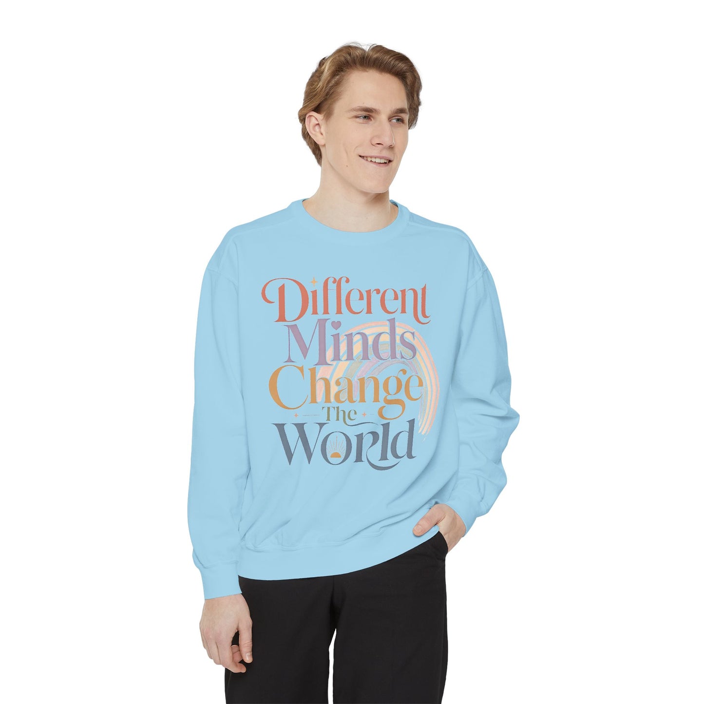 Different Minds Change the World Sweatshirt — Inspirational Graphic Sweatshirt image 14